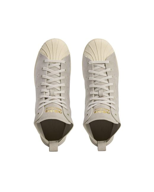 Adidas Originals Gray Wb Superstar Hi Shoes for men