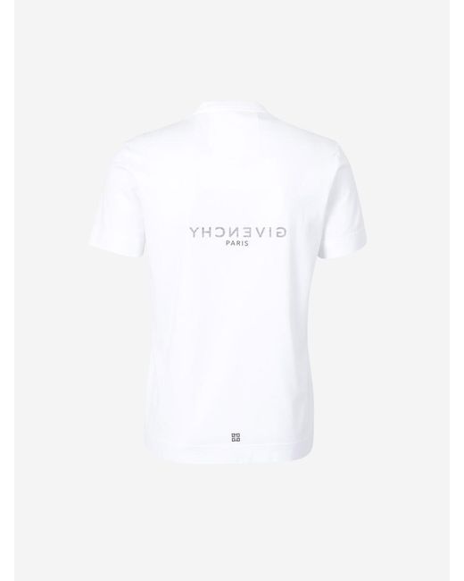 Givenchy White Reverse Cotton T-Shirt for men