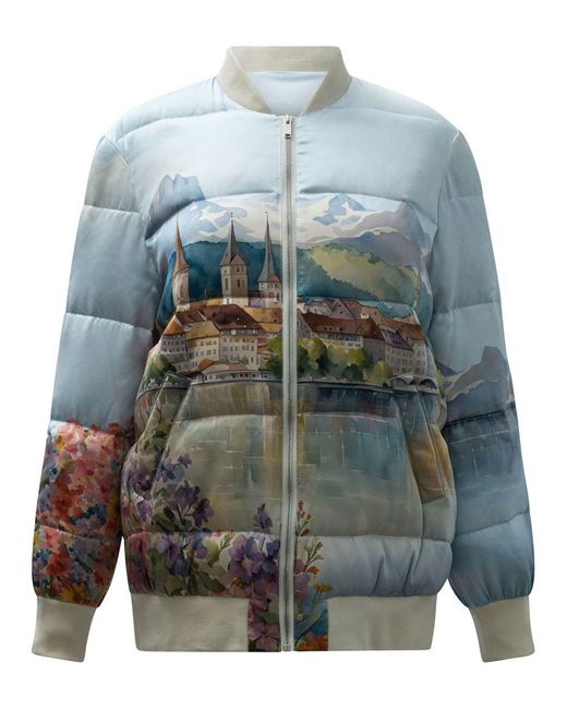 SLEEP NO MORE Gray "Luzern" Bomber Jacket