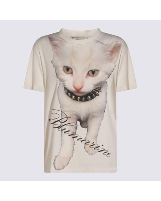 Blumarine Natural Cotton T-Shirt