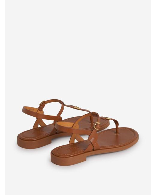 Chloé Brown Marcie Flat Sandals