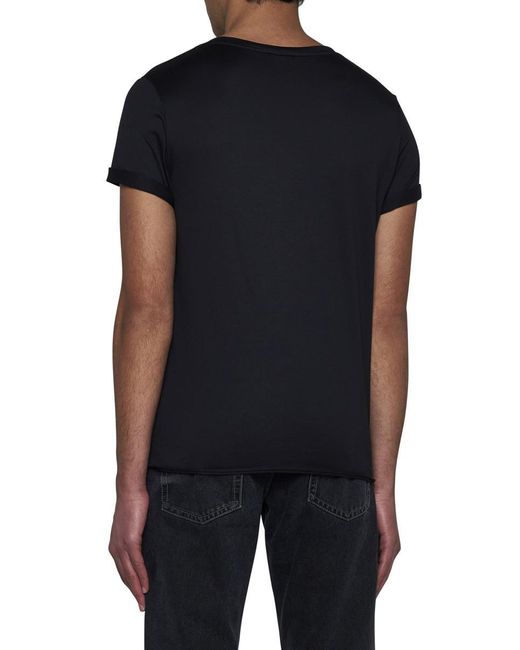 Saint Laurent Black T-shirts And Polos for men