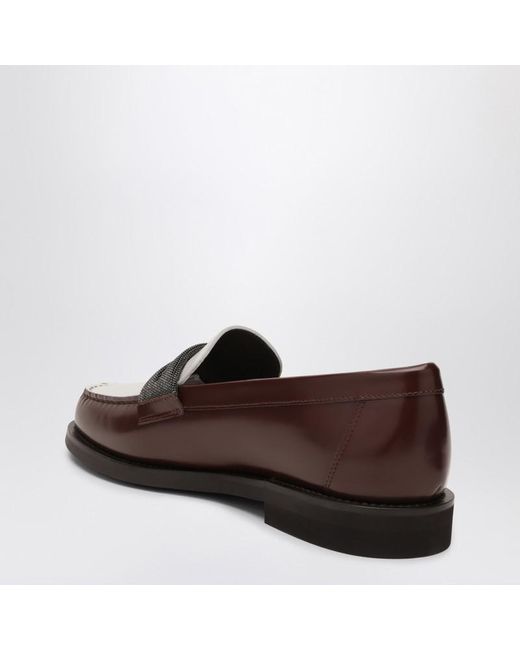 Brunello Cucinelli Black Loafers With Precious Clamp