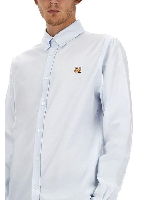 Maison Kitsuné White Cotton Shirt for men
