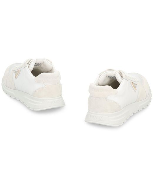 Prada White Prax 2.0 Low-Top Sneakers