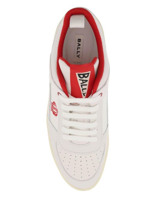 Bally Pink Leather Riweira Sneakers for men
