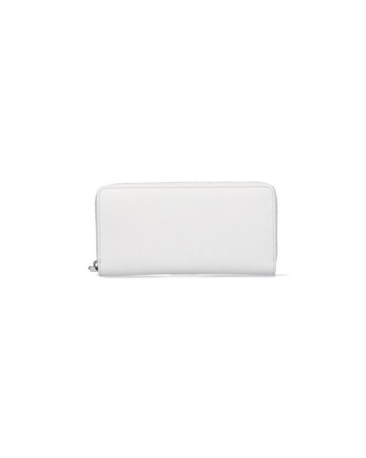 Maison Margiela 'four Stitches' Zip Wallet in White | Lyst Canada