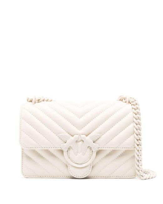 Pinko Natural Mini 'Love One' Quilted Leather Bag