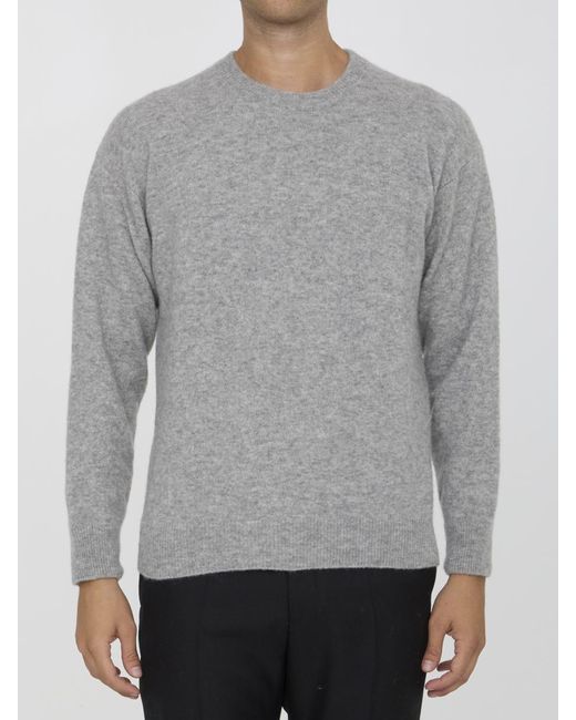 Roberto Collina Gray Cashmere Sweater for men