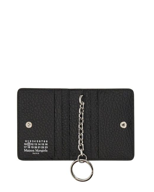 Maison Margiela Black Bifold Wallet With Key Ring Unisex