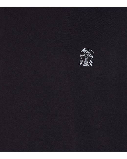 Brunello Cucinelli Blue T-Shirts And Polos for men