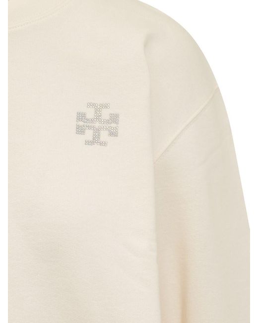 Tory Burch White Hot Fix Sweatshirt