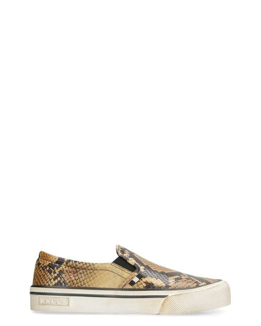 Bally Multicolor Santa Ana Printed Leather Slip-on Sneakers