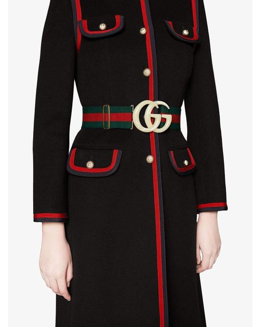 gucci web elastic belt