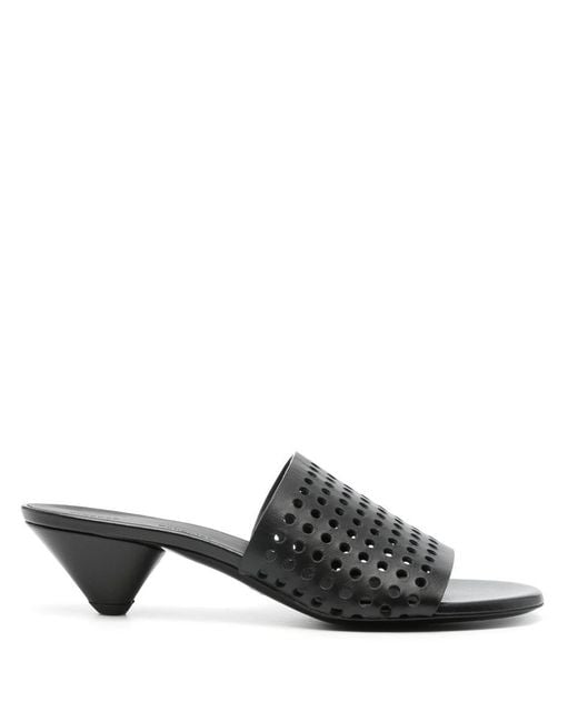 Proenza Schouler Black Perforated Cone Sandals