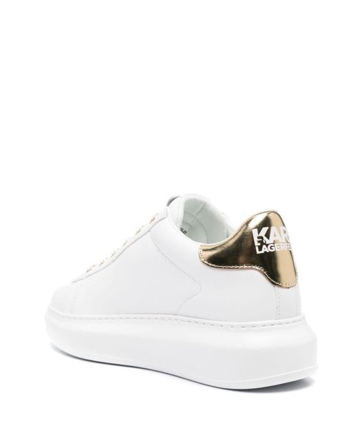 Karl Lagerfeld White Rue St-guillaume Leather Sneakers
