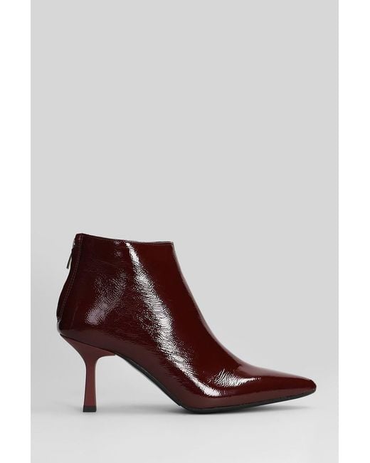 GISÉL MOIRÉ Brown Amina High Heels Ankle Boots