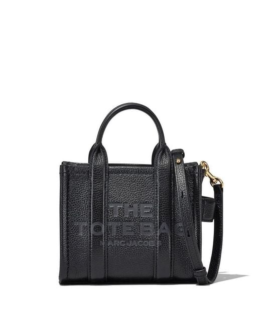 Marc Jacobs The Tote Micro Leather Tote Bag in Black