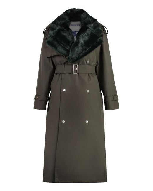 Burberry Black Oversized Long Kensington Trench Jacket