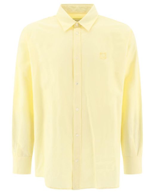 Maison Kitsuné Yellow "Contour Fox" Shirt for men