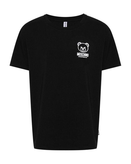 Moschino Black Teddy Bear Print T-Shirt