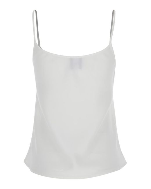 Plain White Top With Spaghetti Straps