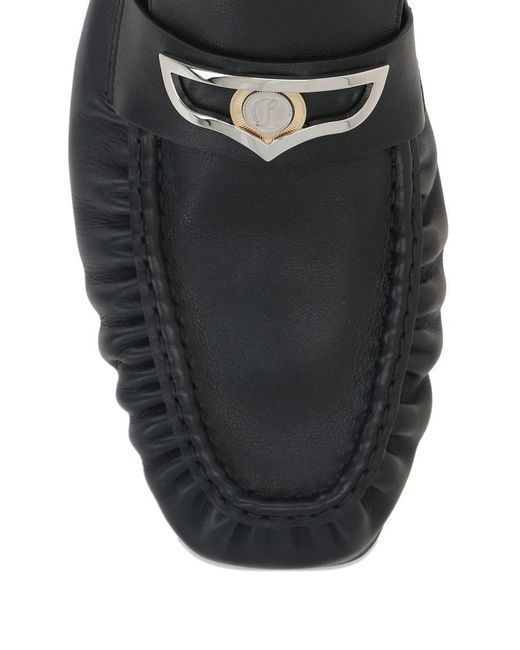 Christian Louboutin Black Leather Loafers for men