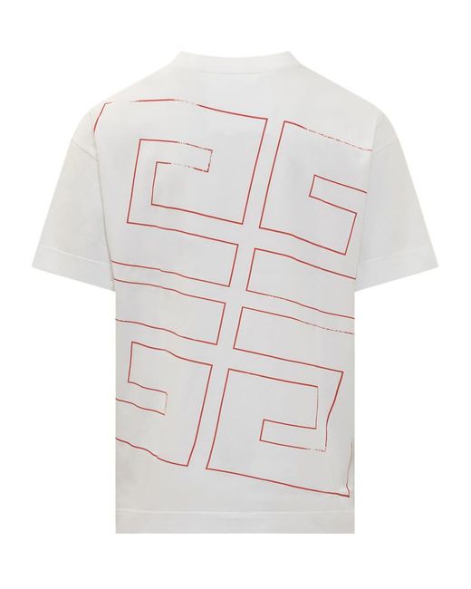 Givenchy White 4g Cotton T-shirt for men