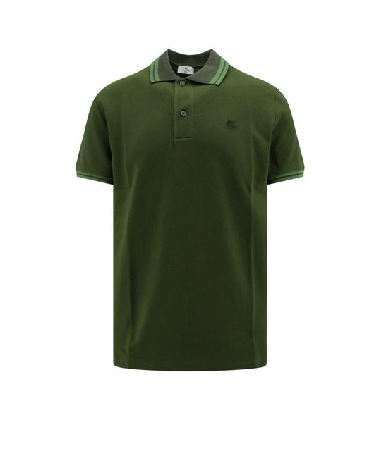 Etro Green Polo Shirt for men