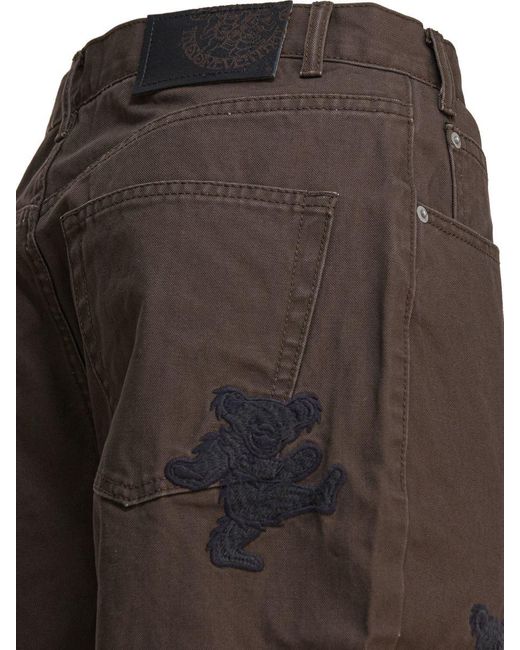 Thisisneverthat Gray "Gd Dancing Bears" Trousers for men