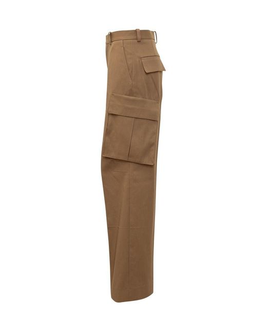 Victoria Beckham Natural Relaxed Cargo Pants