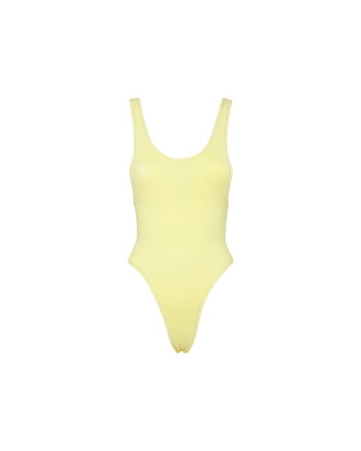 Reina Olga Synthetic Ruby High-leg Swimsuit Swimwear in Yellow | Lyst ...