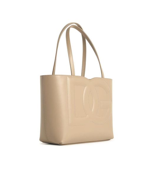 Dolce & Gabbana Natural Structured Shopping Bag