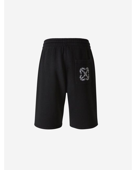 Off-White c/o Virgil Abloh Black Off- Bandana Arrow Skate Track Shorts for men