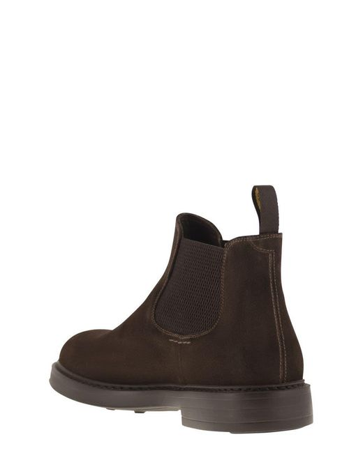 Doucal's Brown Suede Chelsea Boot for men