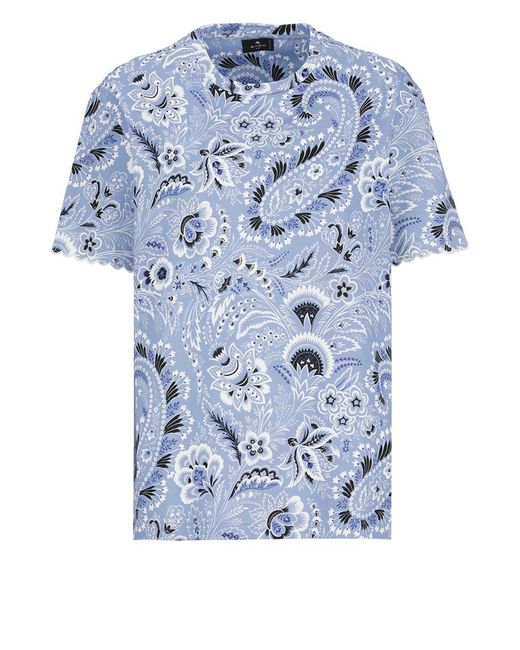Etro Blue T-Shirts And Polos Light