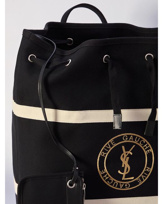 Saint Laurent Black Rive Gauche Crossbody Bag for men