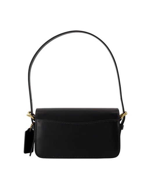 COACH Black Refined Zoe Shoulder Bag