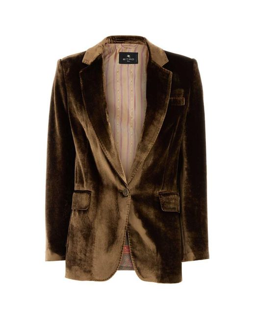 Etro Brown Jackets And Vests