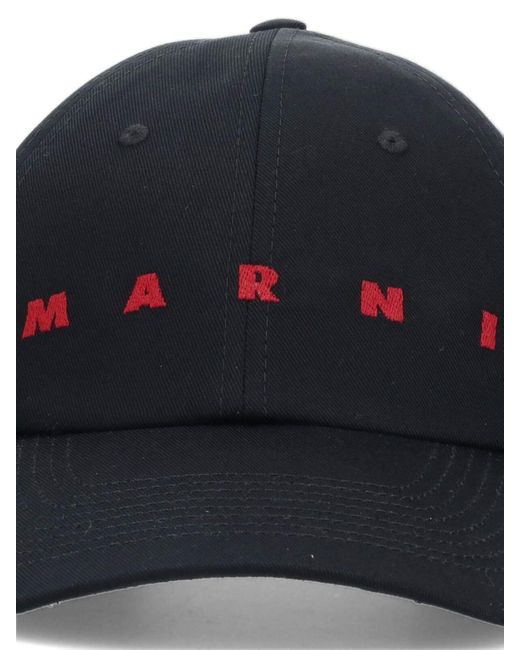Marni Blue Logo Baseball Cap for men