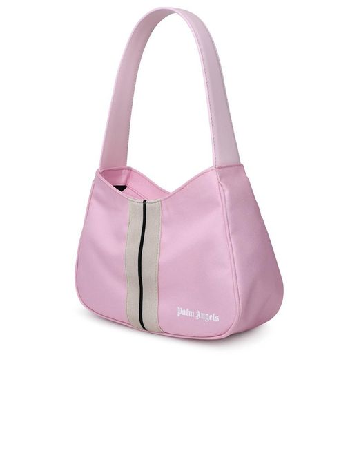 Palm Angels Pink Logo Hobo Bag