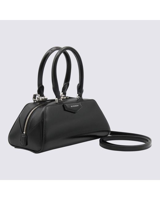 Givenchy Black Leather Antigona Cube Mini Top Handle Bag