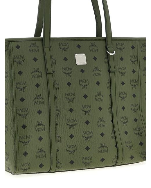MCM Green Medium 'toni' Shopping Bag