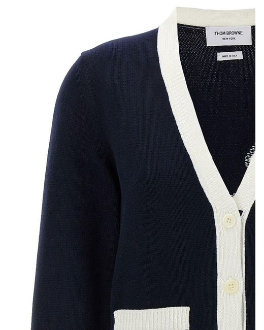 Thom Browne Blue Hector Sweater, Cardigans