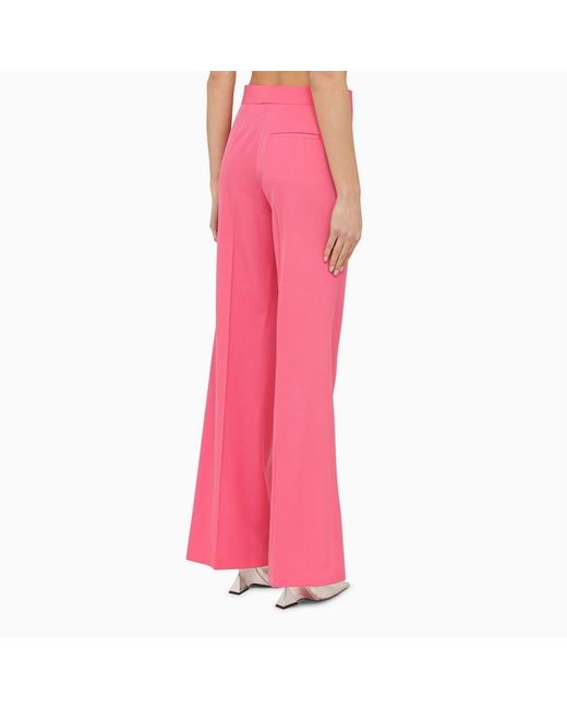 Stella McCartney Stella Mc Cartney Pink Wool Blend Palazzo Trousers