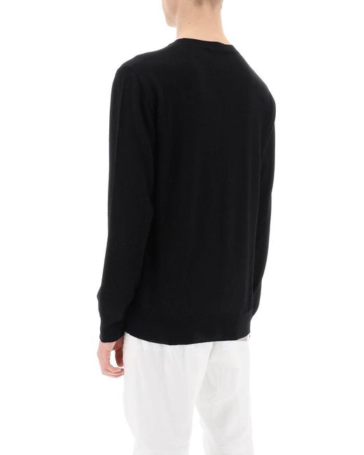 DSquared² Black Textured Logo Sweater for men
