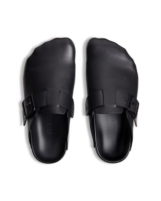 Balenciaga Black Sunday Leather Mules for men