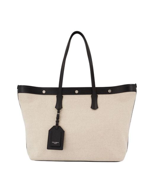 Dolce & Gabbana Black Atene Shopper Bag for men