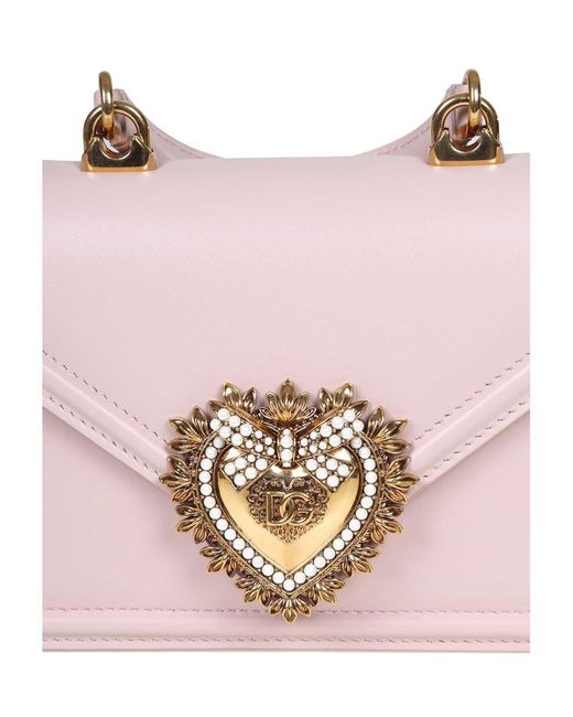 Dolce & Gabbana Pink Handbag In Smooth Calfskin