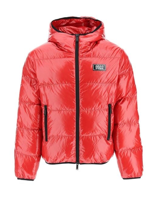 DSquared² Synthetic Dsq2 Puffer Jacket in Red for Men | Lyst